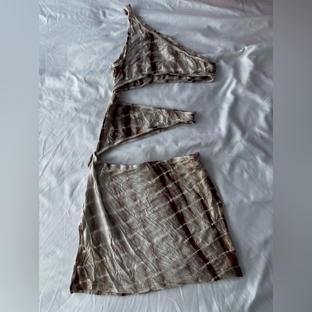 Stylish Asymmetrical Tie-Dye Dress
